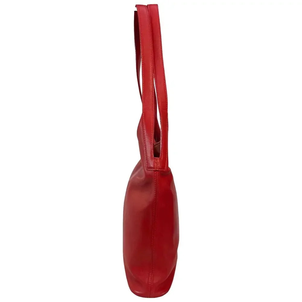 Loewe Red Leather Hobo Shoulder Bag Madrid Minimalist Slouch Handbag